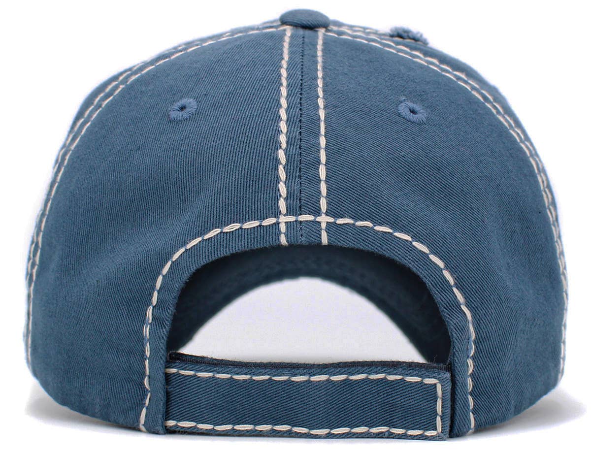Dog Mom Paw Vintage Ballcap: BLK