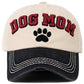 Dog Mom Paw Vintage Ballcap: NAT-LEO