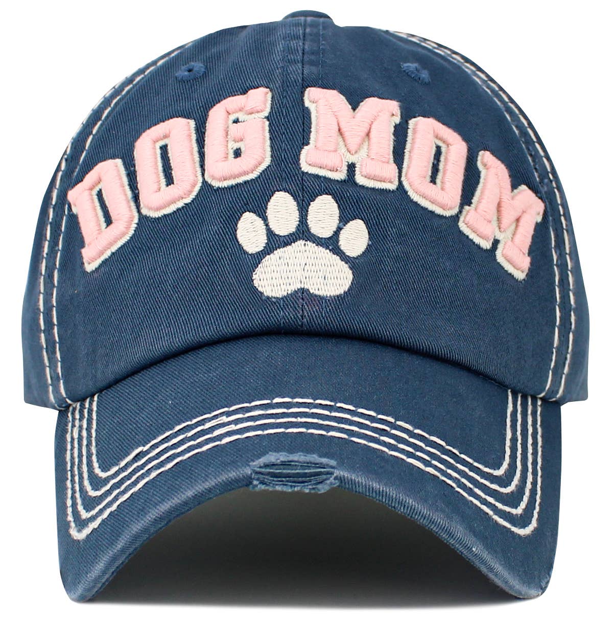 Dog Mom Paw Vintage Ballcap: NAT-LEO
