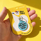 Cute Dog Charm & Pet ID Tag - One Handsome Mutha Fluffa: Collar Charm (blank backside) / Small 1"