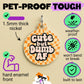 Funny Dog Tag Charm & Pet ID Accessory - Cute but Dumb AF: Collar Charm (blank backside) / Small 1"