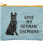 Love My German Shepherd Zipper Wallet