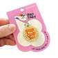 Cute Dog Charm & Pet ID Tag - Pup Cup Addict: Collar Charm (blank backside) / Large 1.25"