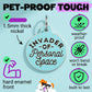 Funny Dog Charm & Pet ID Tag - Invader Personal Space *Blue: Collar Charm (backside blank) / Large 1.25"