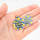Cute Dog Charm & Pet ID Tag - Little Mister Wiggle Butt : Collar Charm (blank backside) / Large 1.25"