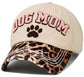 Dog Mom Paw Vintage Ballcap: NAT-LEO