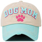 Dog Mom Paw Vintage Ballcap: NAT-LEO