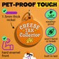 Cute Dog Charm & Pet ID Tag - Cheese Tax Collector: Collar Charm (blank backside) / Small 1"