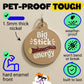 Funny Dog Charm & Pet ID Tag - Big Sticker Energy : Small / Collar Charm (blank backside)