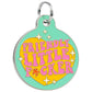 Funny Dog Charm & Pet ID Tag - Friendly Little F*cker: Collar Charm (blank backside) / Small 1"