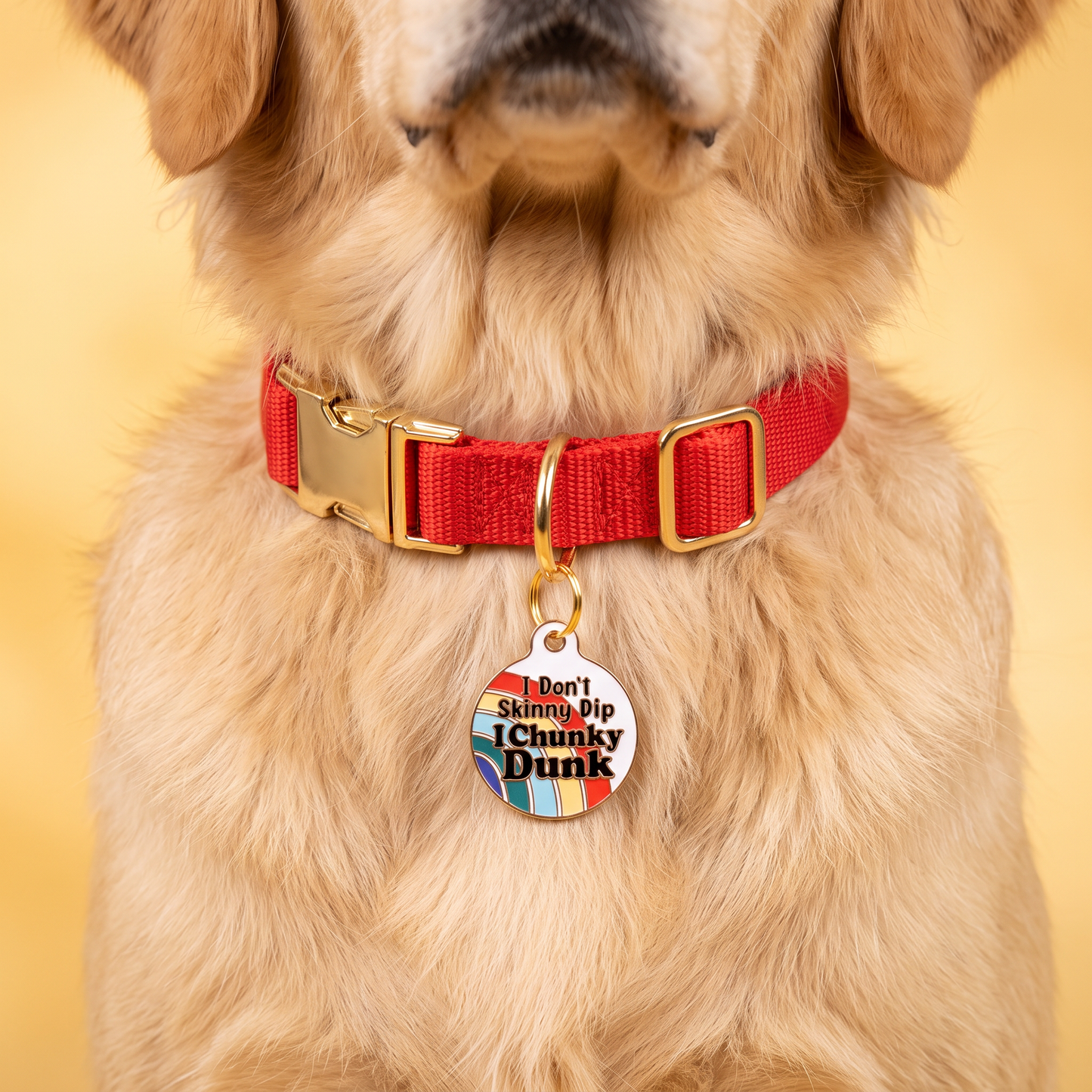 Funny Dog Tag Charm & Pet ID Tag - I Chunky Dunk: Small / Charm