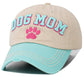 Dog Mom Paw Vintage Ballcap: NAT-BLK