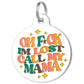 Funny Dog Charm & Pet ID Tag - F*ck I'm Lost Call Mama: Small / Collar Charm (Blank Backside)