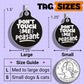Funny Dog Tag Collar Charm & Pet ID - Don't Touch Me Peasant: Collar Charm (Blank Backside) / Small 1"