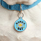 Cute Pet Tag & Dog Collar Charm - Mama's Boy *Blue: Collar Charm (blank backside) / Small 1"