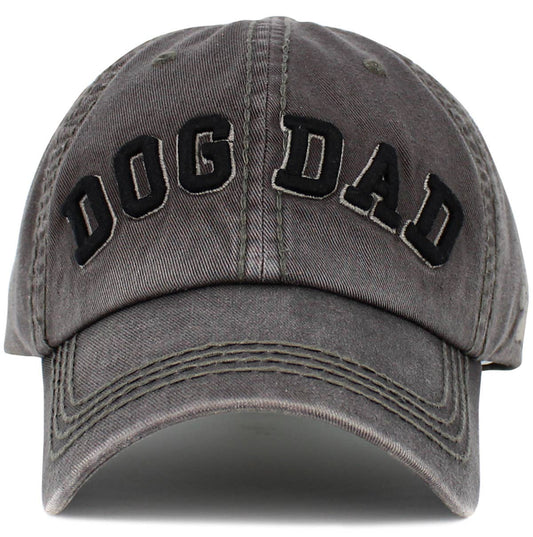 Dog Dad Washed Vintage Ballcap: DGY