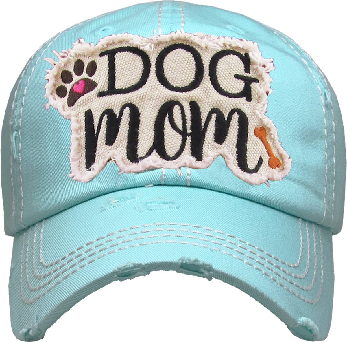 DOG MOM WASHED VINTAGE BALLCAP: STN